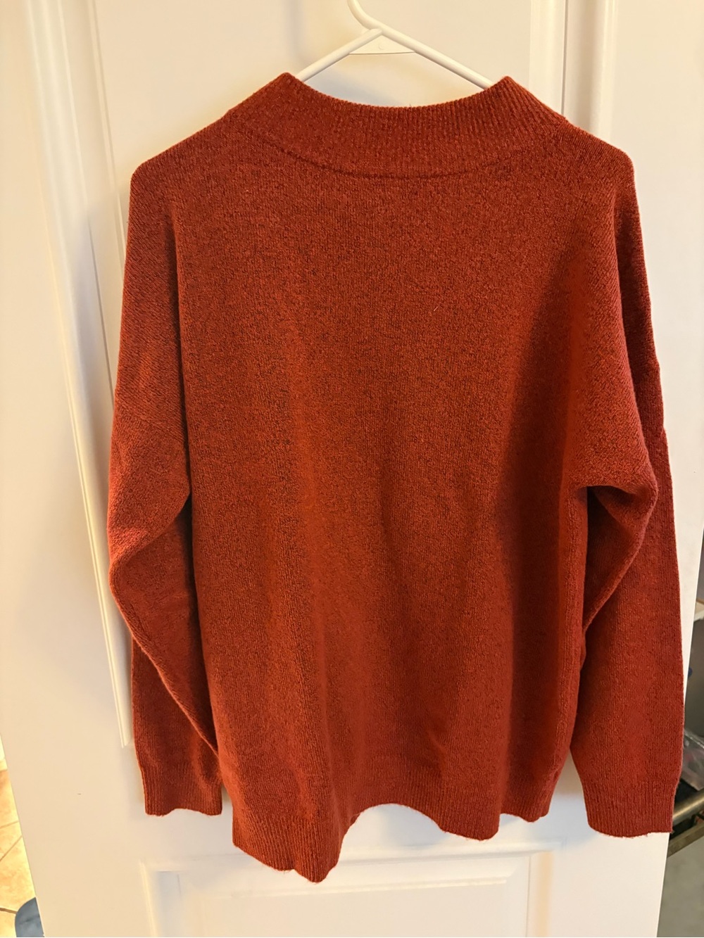 Burnt Orange Oversized Crewneck Sweater NWT